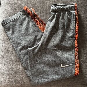Nike Dri-FIT Gray and Orange Activewear Sweat Pants Size Medium